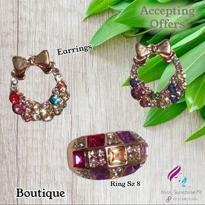 Boutique - Ring & Earing - bling - fashion set